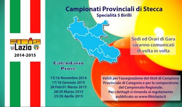 Campionati Provinciali 2014/2015